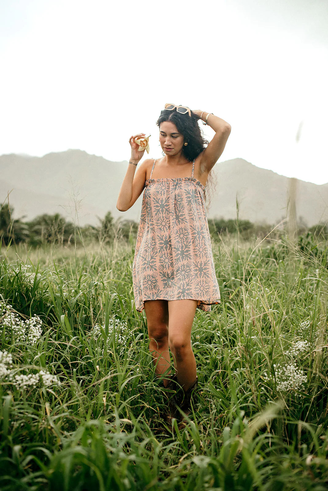 Pulelehua Short Dress - Sunset Sky