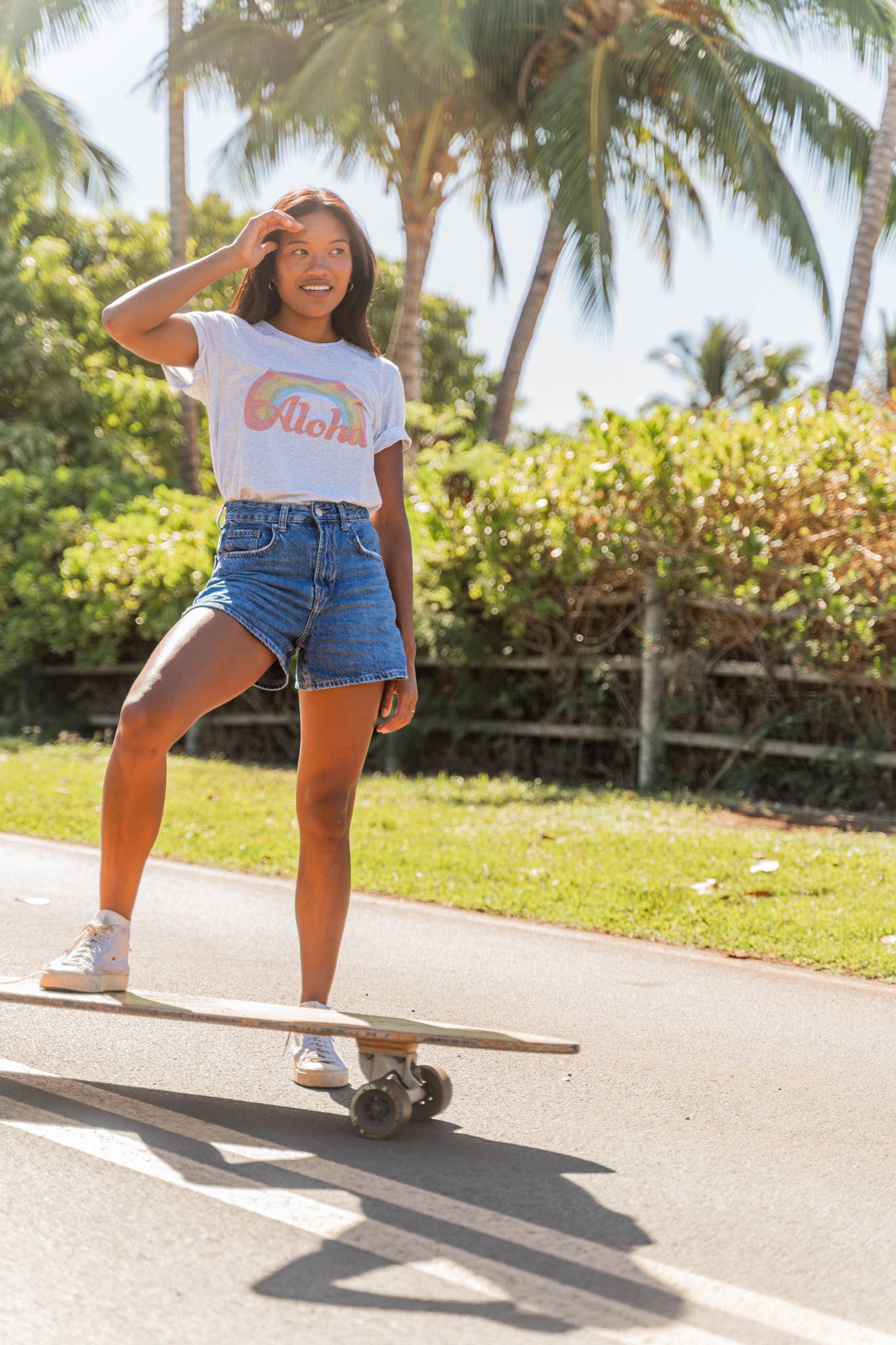 Aloha Retro Rainbow Tee