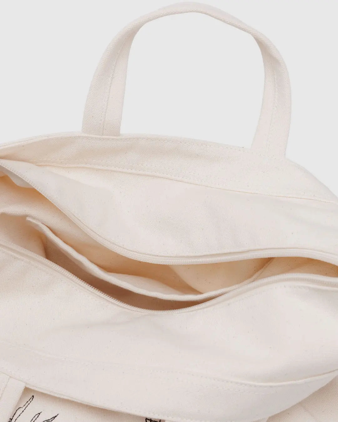 Horizontal Zip Duck Bag - Embroidered Shells