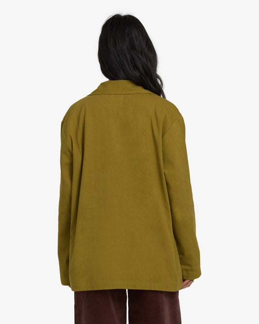 Floral Fields Shacket - Moss