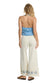 Hibiscus Wave Pant - White Cap