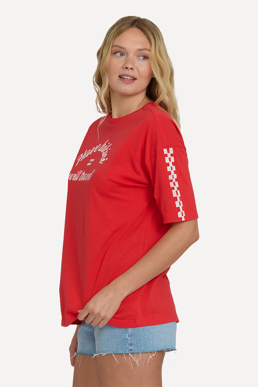 I Will Travel Short Sleeve T-Shirt - Fiesta Red