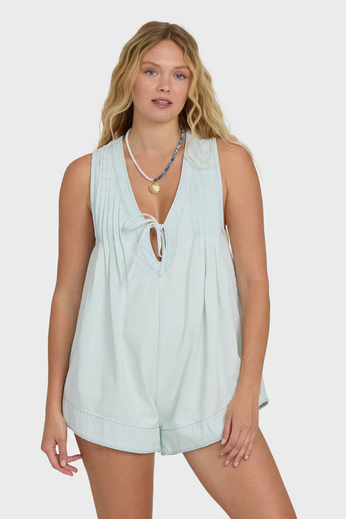June Saltwashed Romper - Clear Water