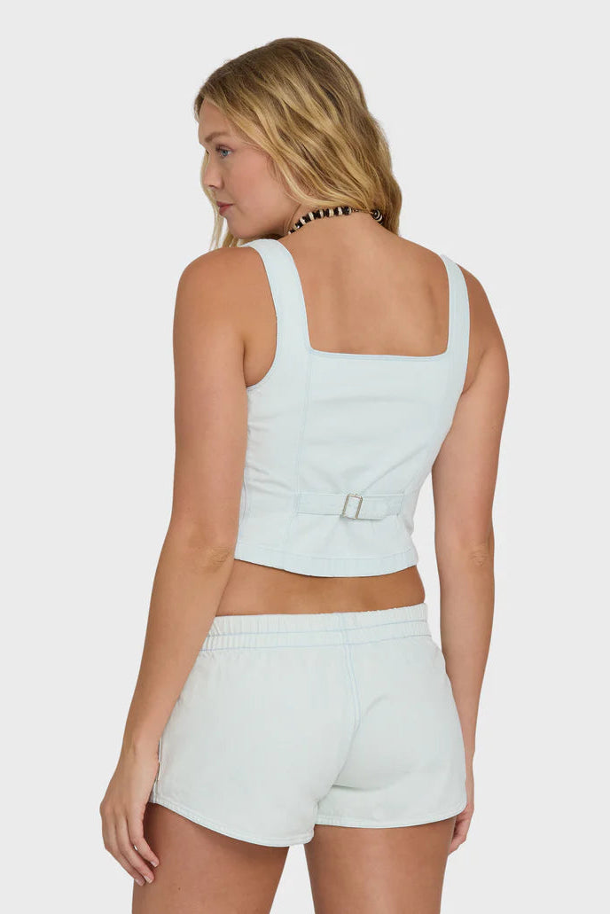 June Saltwashed Tank Top - Clear Water