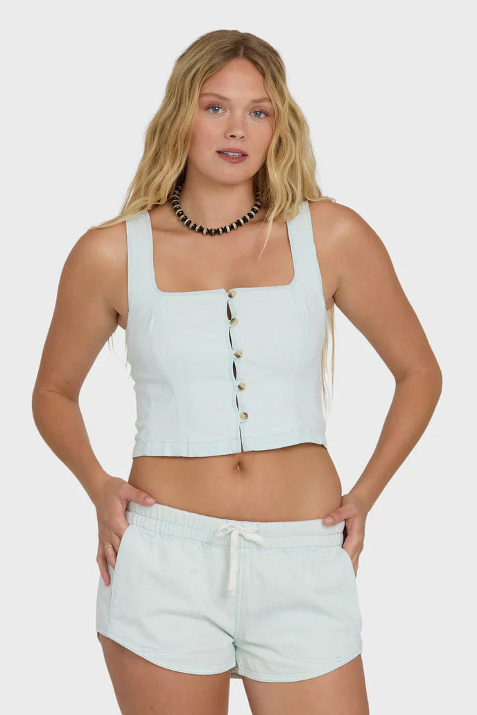 June Saltwashed Tank Top - Clear Water