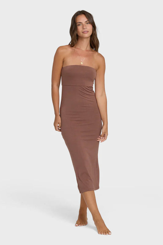 Lily Midi Knit Dress - Black Stone