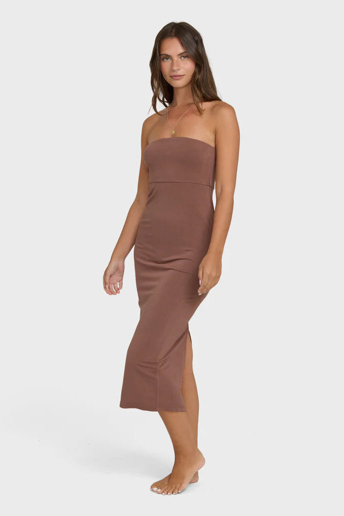 Lily Midi Knit Dress - Black Stone