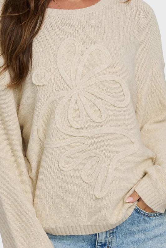 Soft Wave Sweater - White Cap