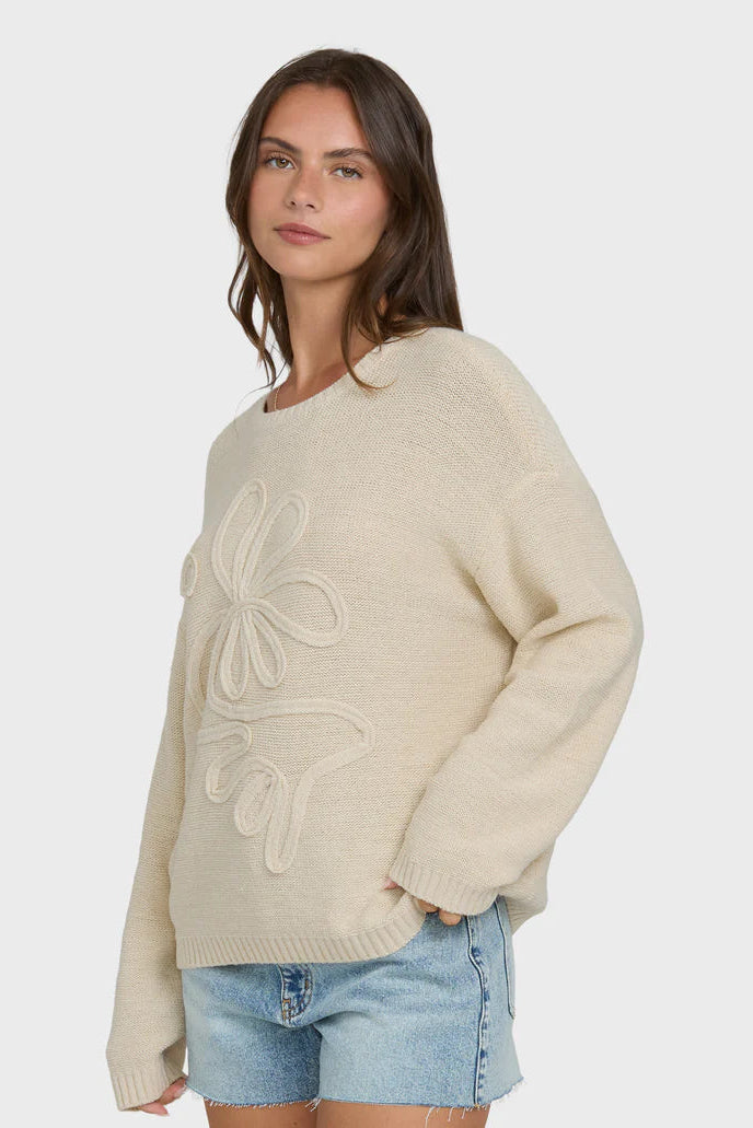 Soft Wave Sweater - White Cap
