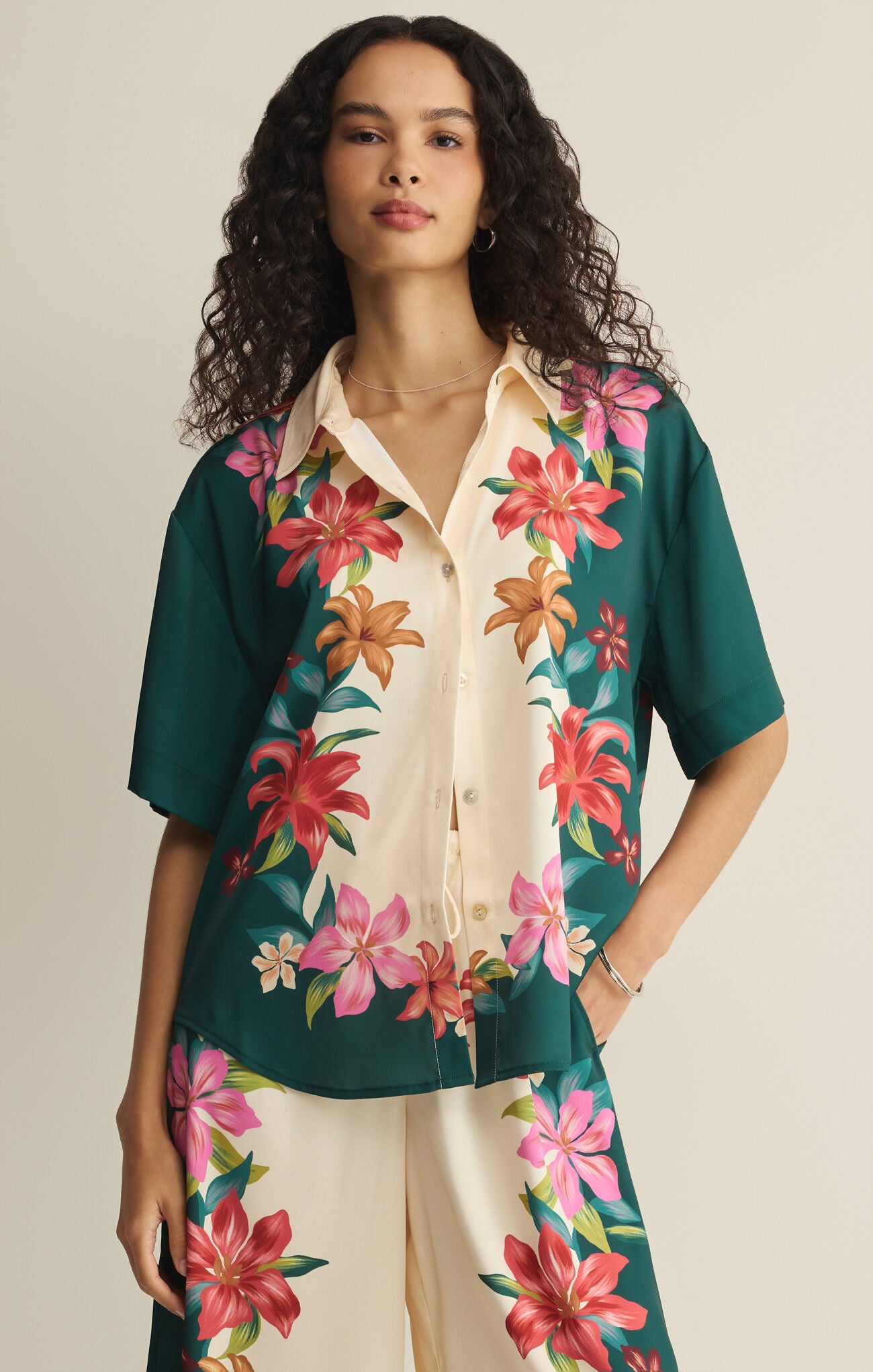 Lani Floral Button Up - Multi