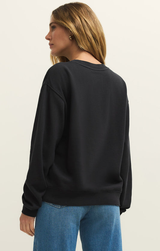 Aloha Boyfriend Sweatshirt - Black Sand