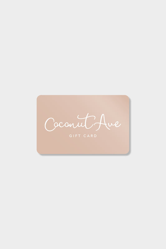 Coconut Ave digital gift card featuring the brand logo on a soft neutral card design.
