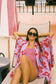 Coconut Ave Pareu- Hibiscus Haze in Purple Ember