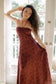 La Brisa Maxi Dress - Chocolate Bloom