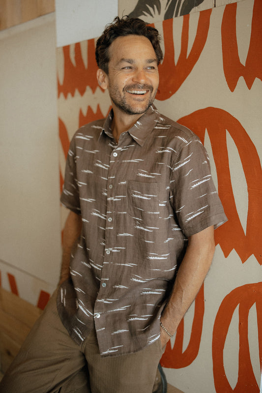 Stay Cool Men's Shirt - The Paddlers in Cacao