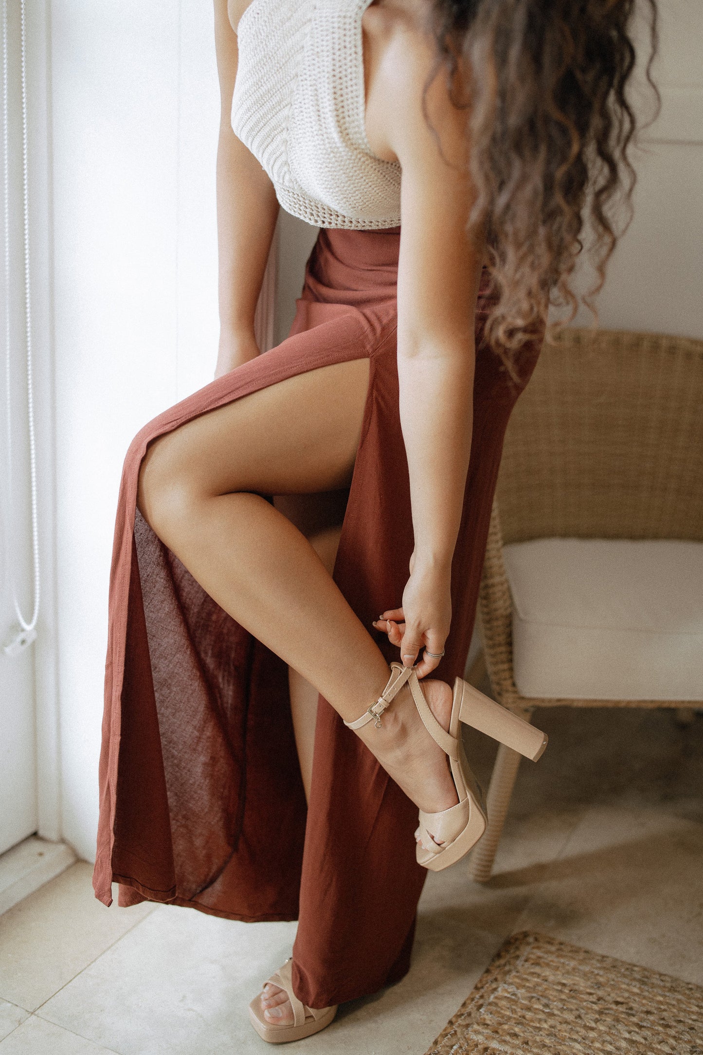 Minx Maxi Skirt -Chocolate