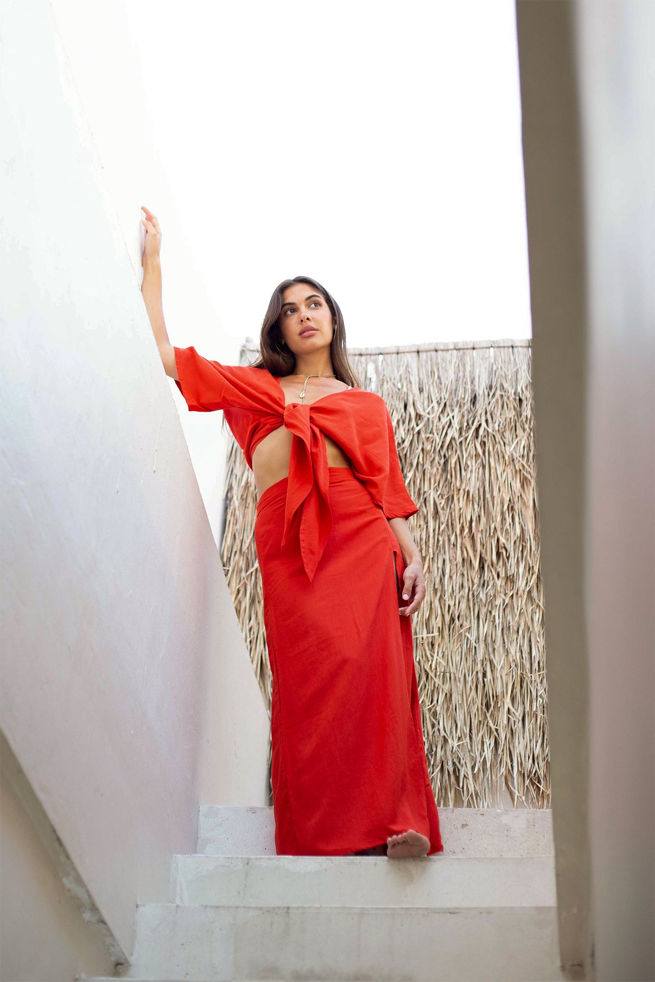 Minx Maxi Skirt - Hibiscus