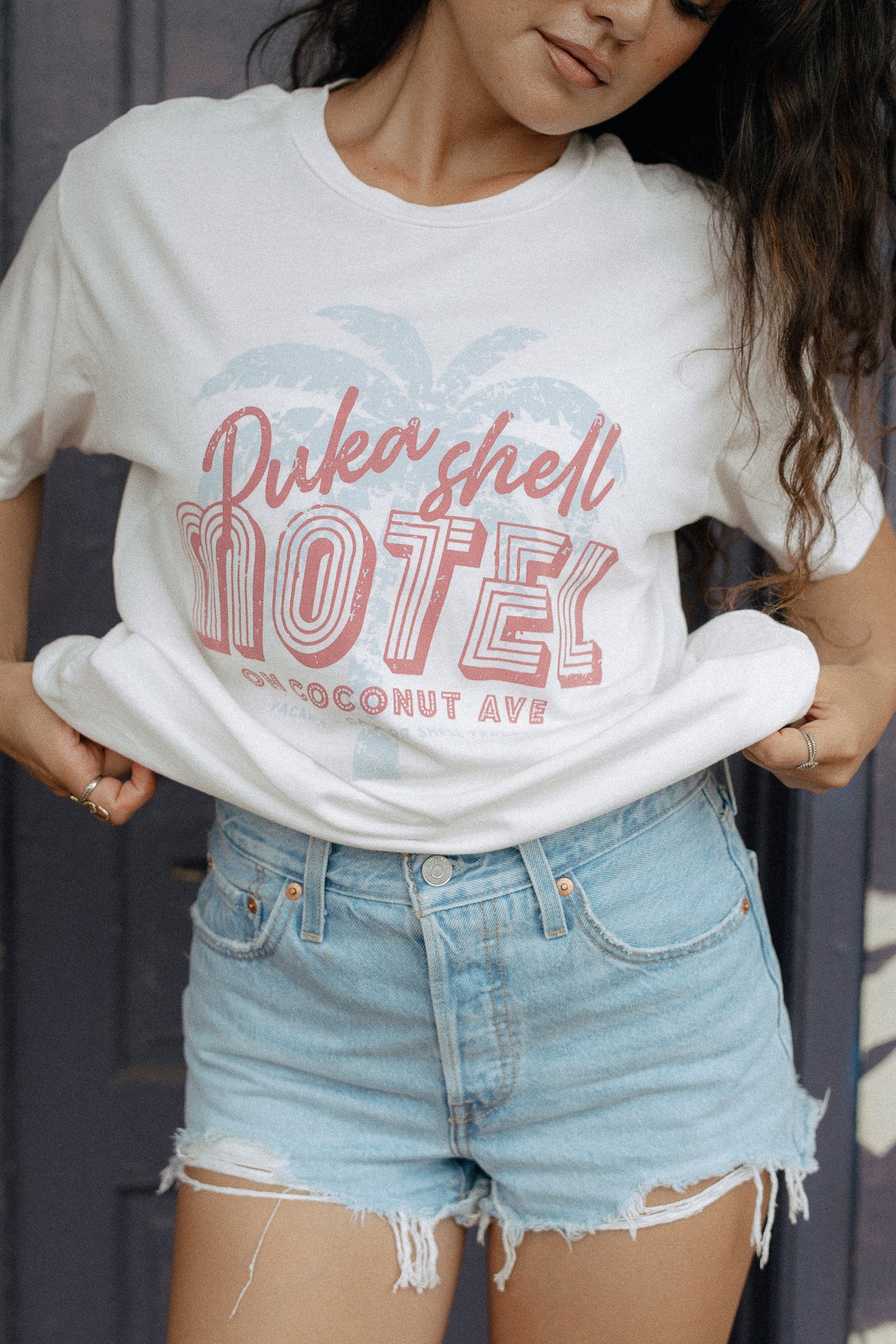 Puka Shell Boyfriend Tee - Sea Salt