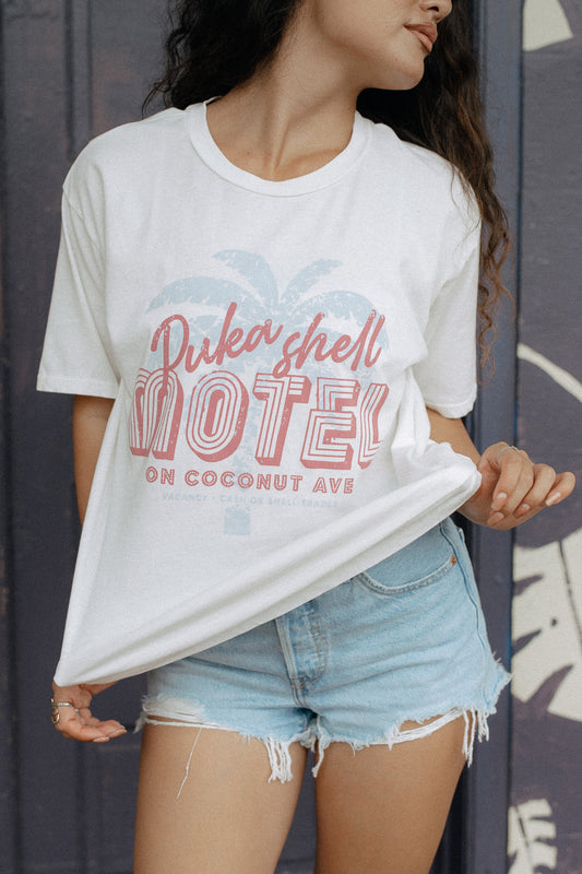 Puka Shell Boyfriend Tee - Sea Salt