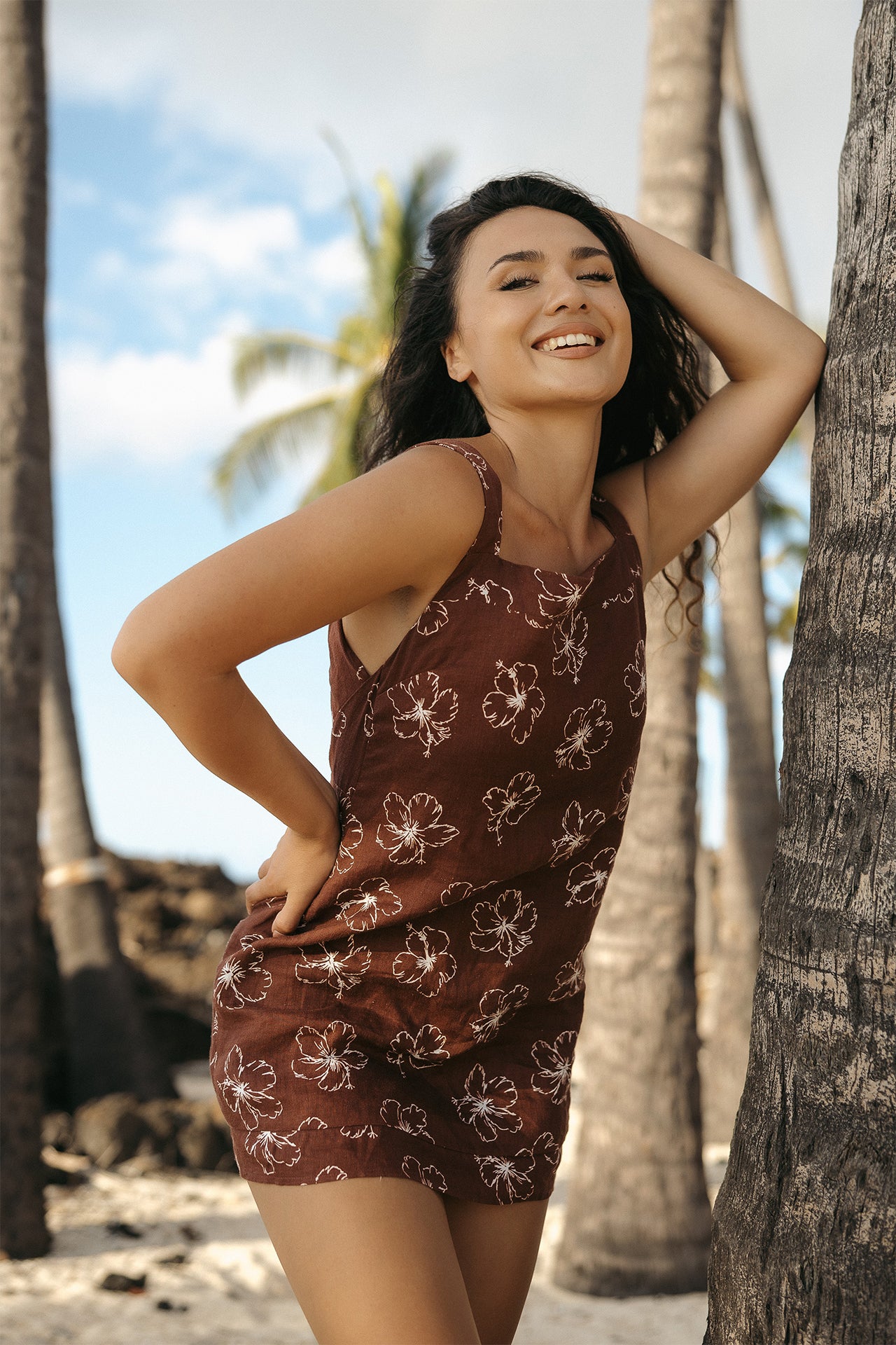 Shandy Dress - Chocolate Bloom