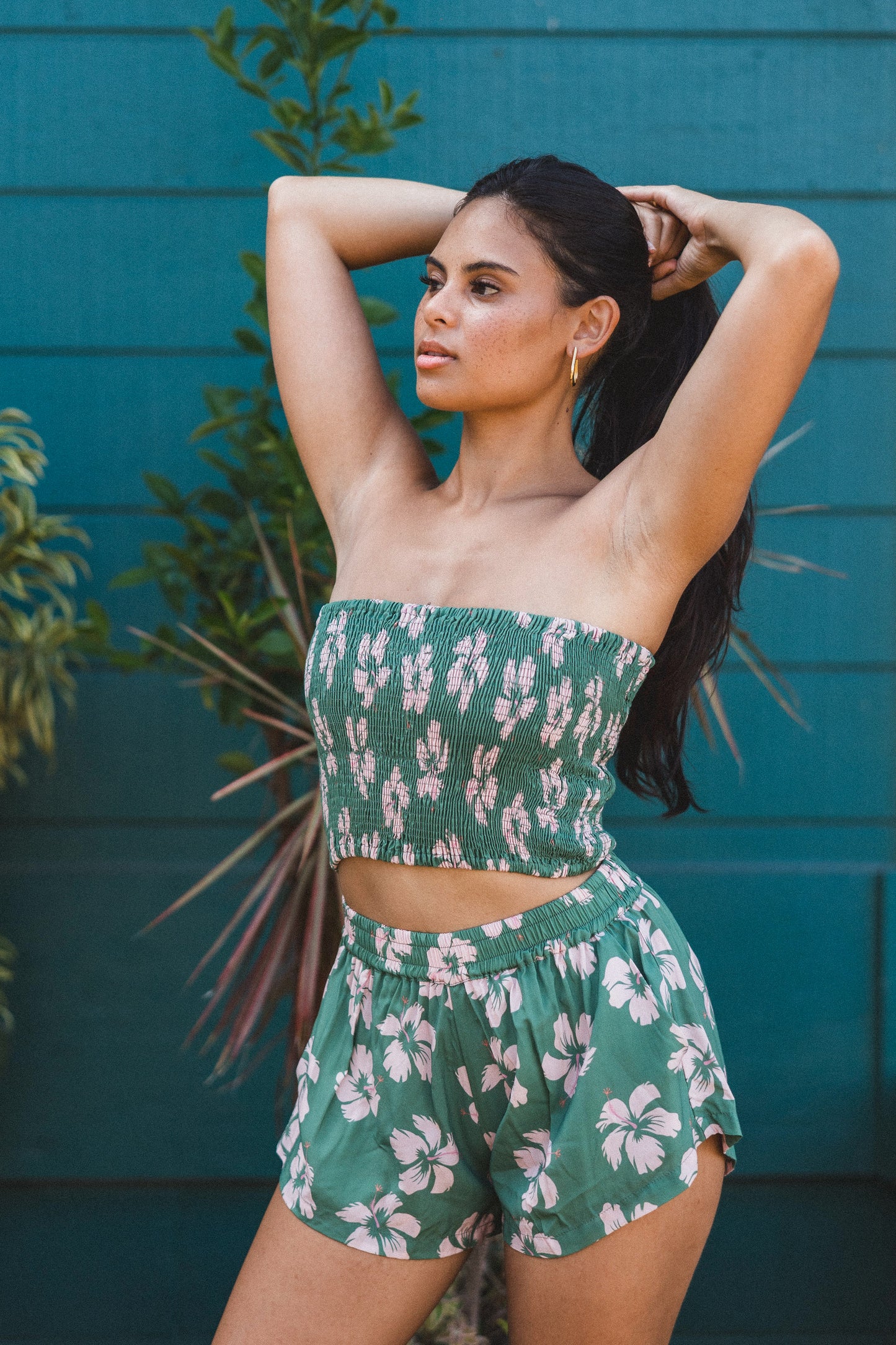 Smocked Tube Top - Island Bloom Jungle