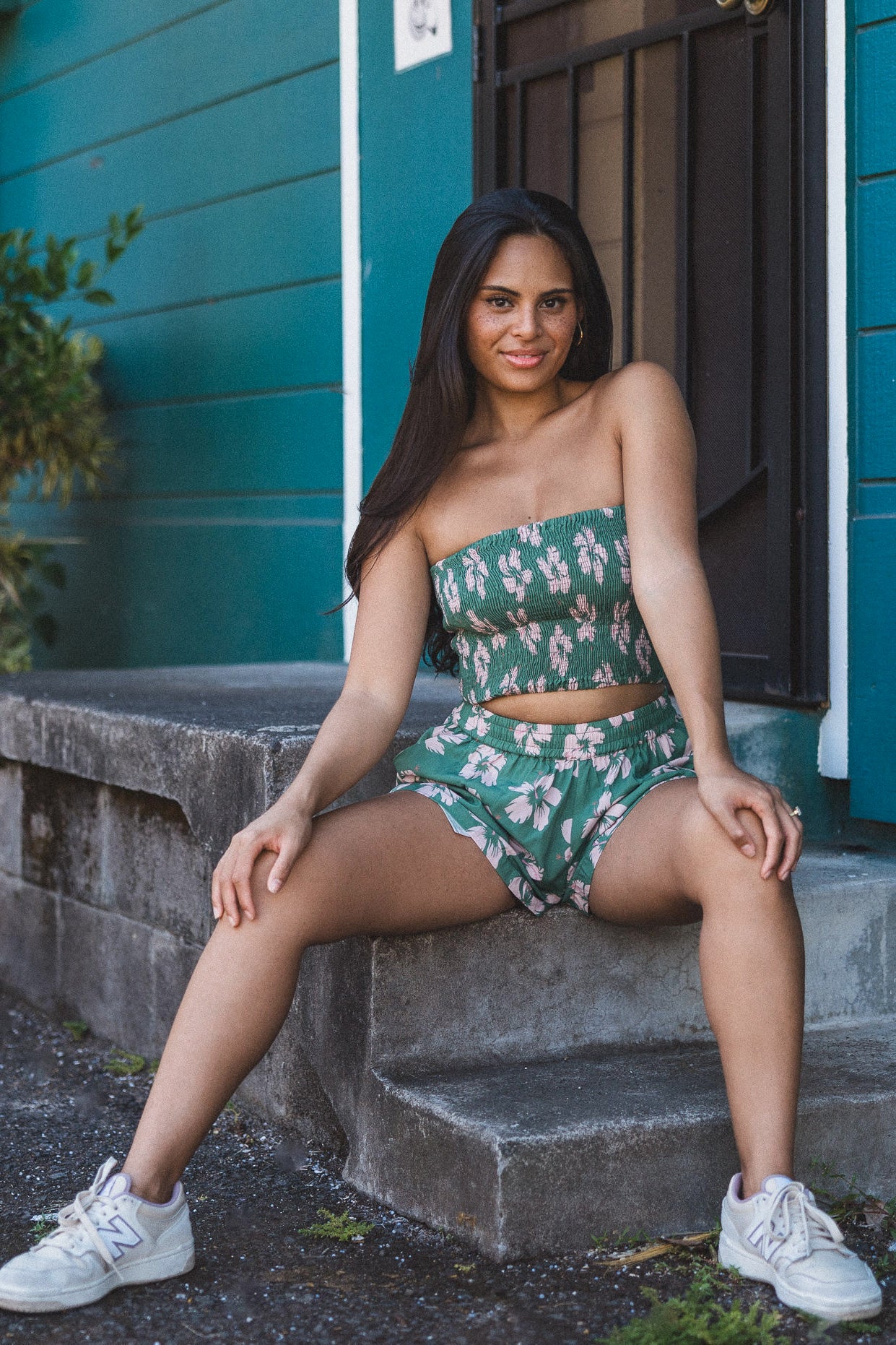 Smocked Tube Top - Island Bloom Jungle