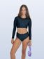 Long Sleeve Crop Surf Top
