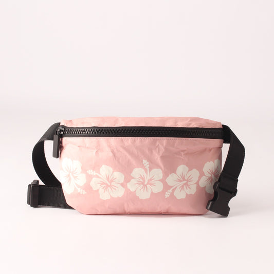 Retro Pua Fanny Pack by Coconut Ave made from water-resistant Tyvek® with an adjustable waist strap.