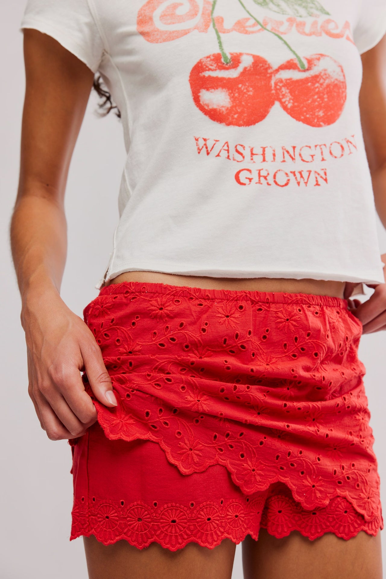 Eyes On You Skort - High Risk Red