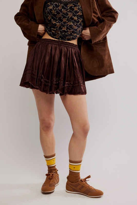 Third Charm Shine Mini Skirt
