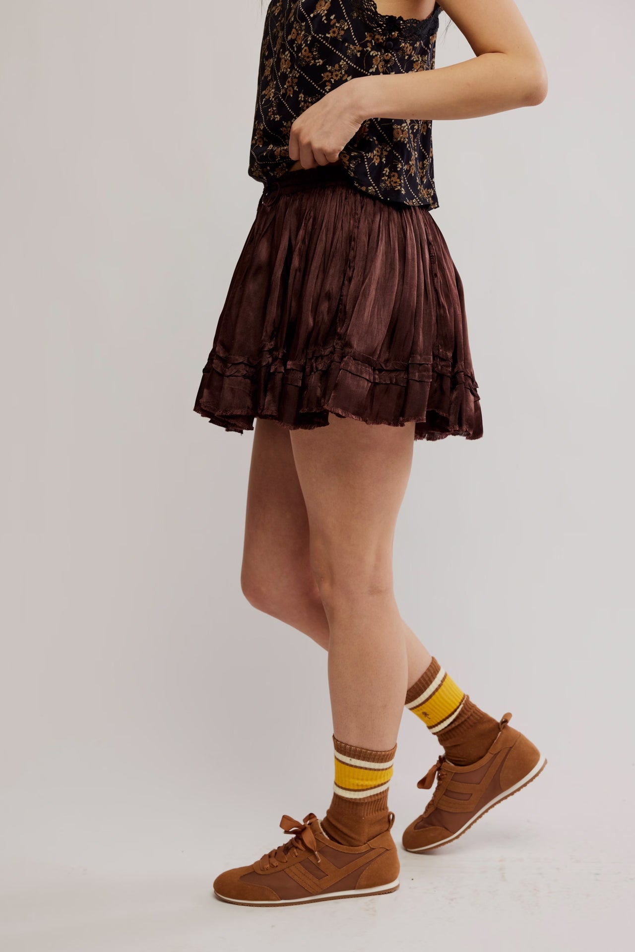 Third Charm Shine Mini Skirt
