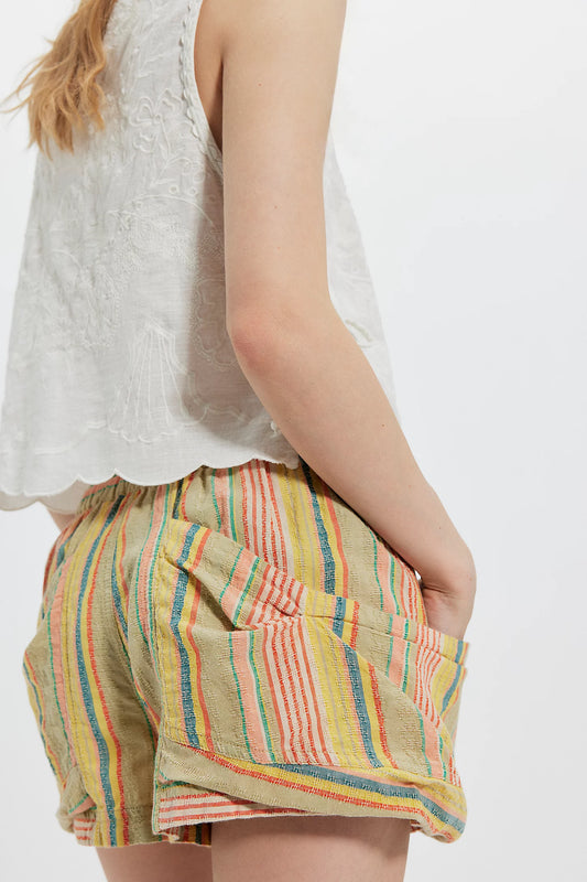 Good Fortune Stripe Short - Tea Combo