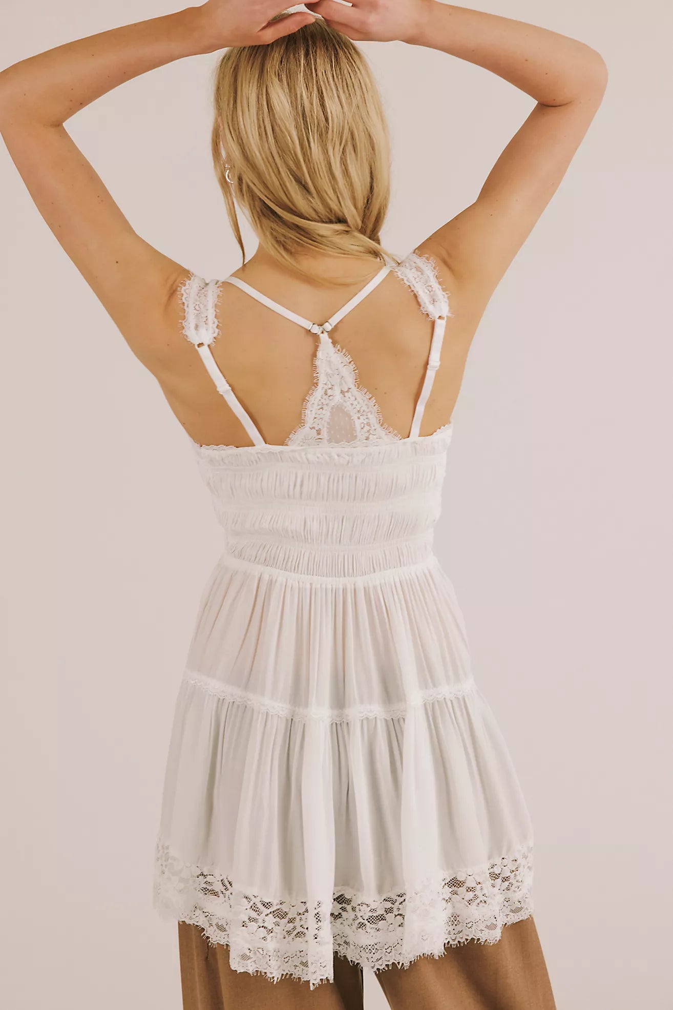 So In Love Mini Slip Dress - Clean Ivory