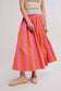 Lowen Striped Midi Skirt
