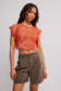 Lunar Ash Lace Top - Sunset