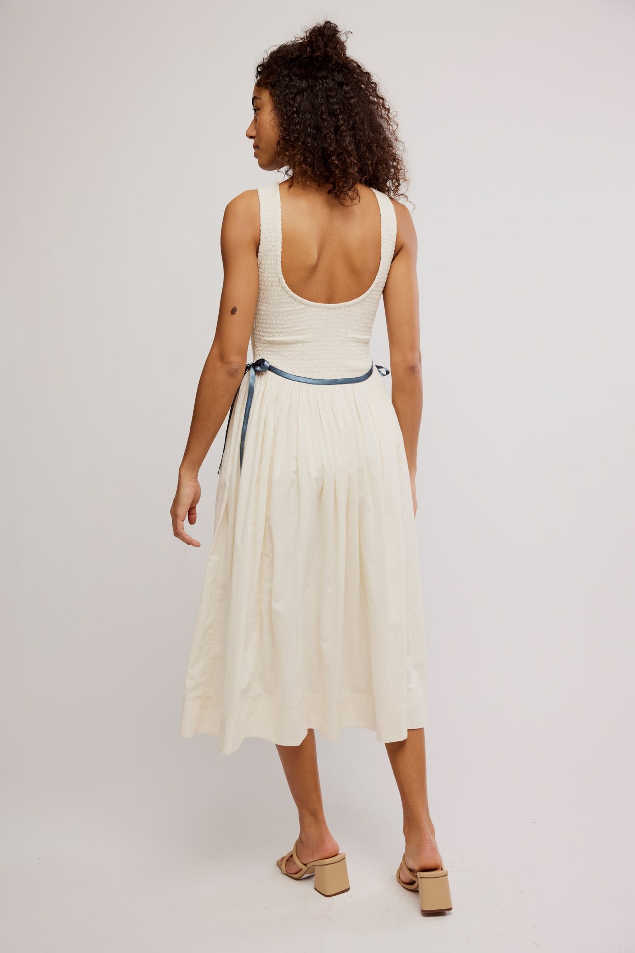 Nightingale Solid Midi Dress