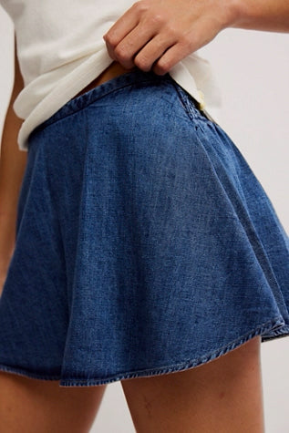 Paradise Found Denim Skort