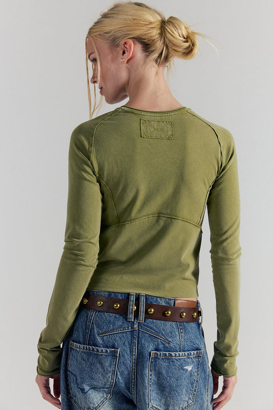 Protagonist Long Sleeve Tee - Green Moss