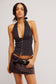 Ramona Printed Halter - Black Combo