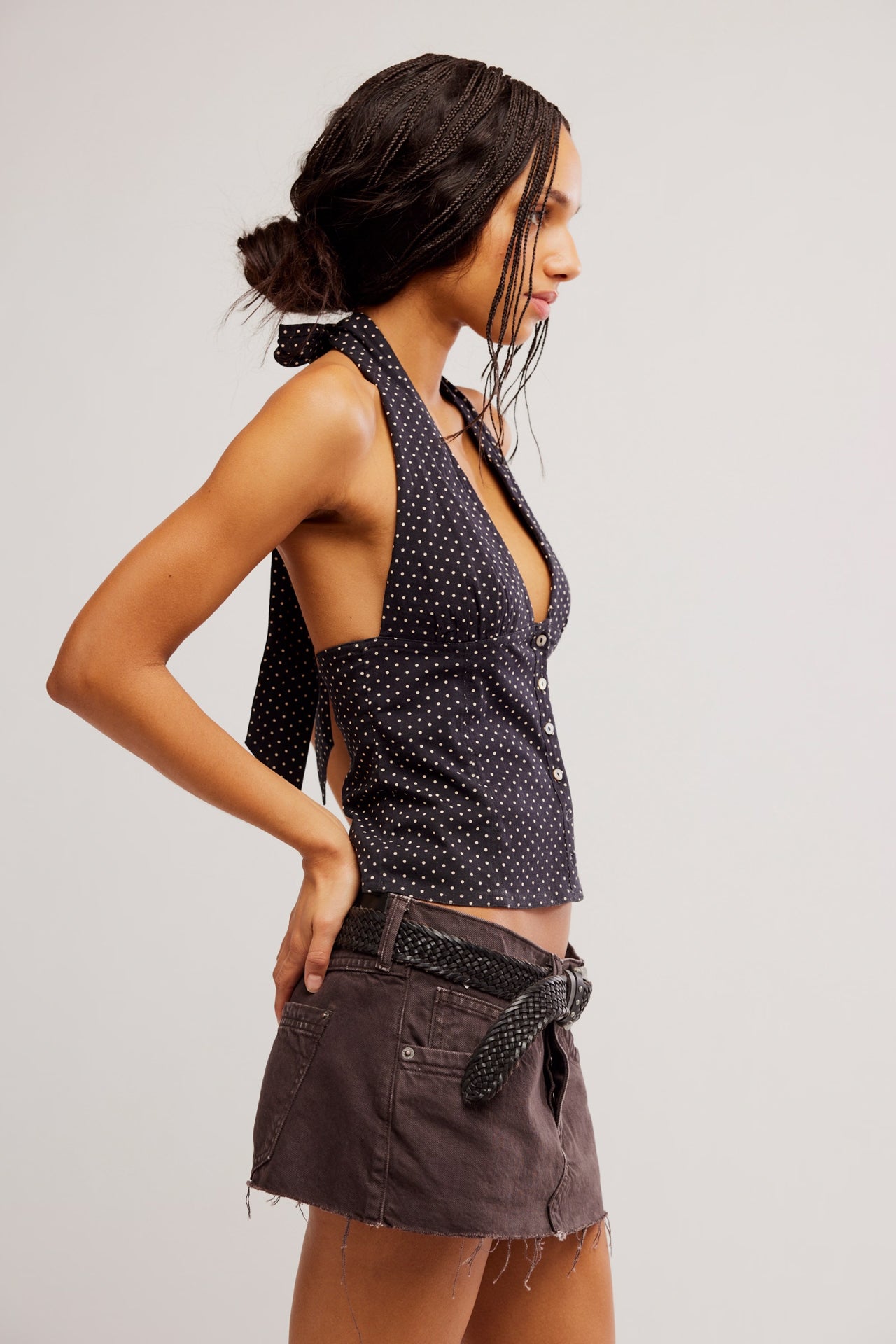 Ramona Printed Halter - Black Combo