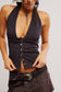 Ramona Printed Halter - Black Combo