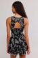 Raven Printed Mini Dress - Midnight Combo