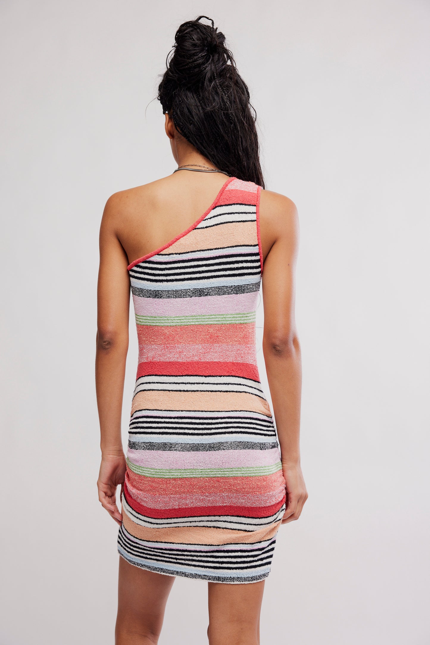 Sun Rays Sweater Mini Dress - Peach Combo