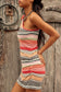 Sun Rays Sweater Mini Dress - Peach Combo