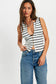 Tilly Striped Tank - Black White Combo