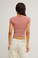 Protagonist Cropped Cap Sleeve Tee - Cedar Wood