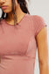 Protagonist Cropped Cap Sleeve Tee - Cedar Wood