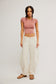 Protagonist Cropped Cap Sleeve Tee - Cedar Wood