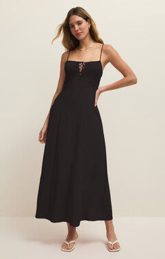 Granada Airy Gauze Maxi Dress - Black
