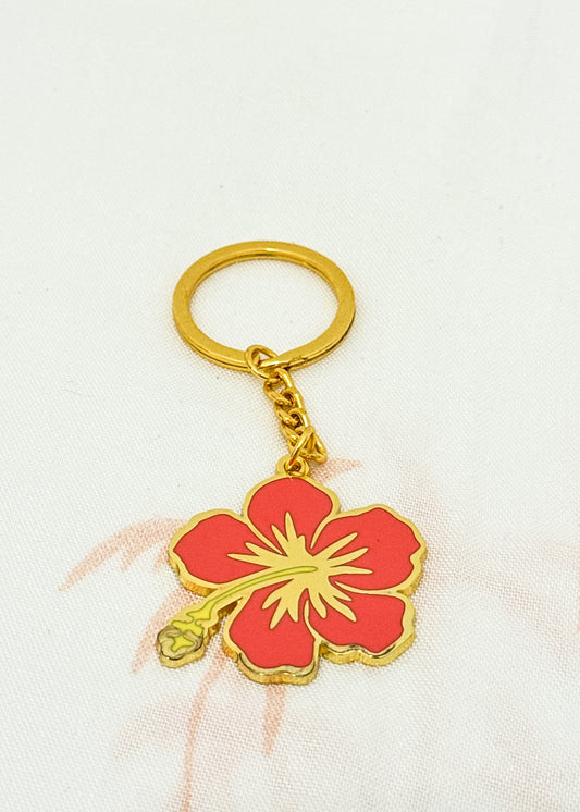 Hibiscus Key Chain